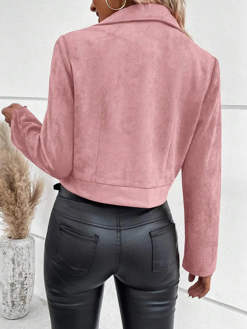 Veste Perfecto en Suédine Basile