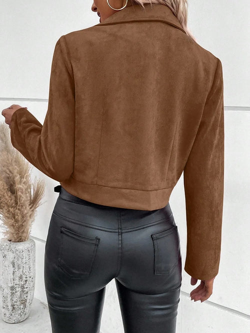 Veste Perfecto en Suédine Basile