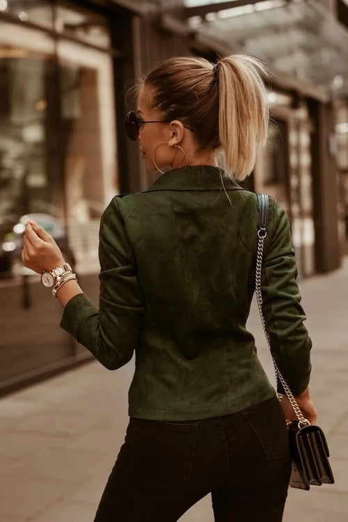 Veste Perfecto en Suédine Lyseine