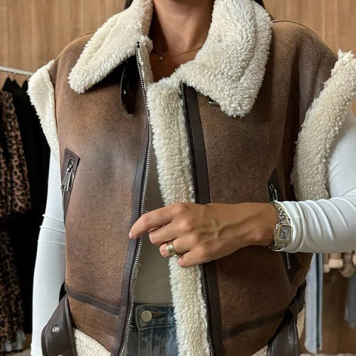 Veste Sans Manches en Suédine Elowen