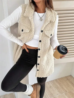 Veste Sherpa Sans Manches Lilwen - Beige / 34