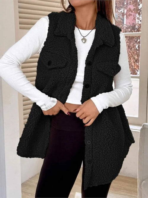 Veste Sherpa Sans Manches Lilwen - Noir / 34